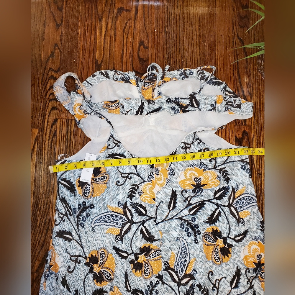Anthropologie NWT Halter Slim Linen Floral Mini Dress A:17 - Picture 12 of 16